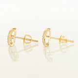 14K Solid Gold Diamond Square Stud Earrings – Anygolds