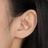 14K Solid Gold Trinity Ball Stud – Anygolds