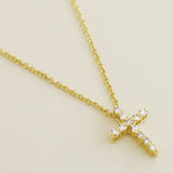 14K Solid Gold Diamond Cross Necklace – Anygolds
