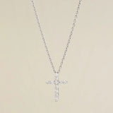 14K Solid Gold Diamond Cross Necklace – Anygolds