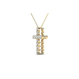 14K Solid Gold Diamond Cross Necklace – Anygolds