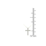 14K Solid Gold Diamond Cross Necklace – Anygolds