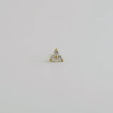 14K Solid Gold Trinity Diamond Nose Bone Stud – Anygolds