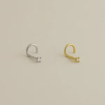 14K Solid Gold Diamond Corkscrew Nose Stud – Anygolds