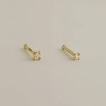 14K Solid Gold Diamond Nose Bone Stud – Anygolds