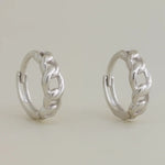 14K Solid Gold Rope Chain Huggie Hoop Earrings (Singe, Pair) – Anygolds