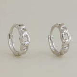 14K Solid Gold Rope Chain Huggie Hoop Earrings (Singe, Pair) – Anygolds