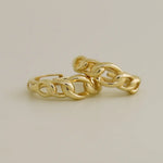 14K Solid Gold Rope Chain Huggie Hoop Earrings (Singe, Pair) – Anygolds