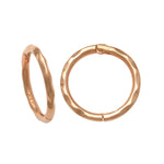 14K Solid Gold Hammered Texture Hoops – Anygolds