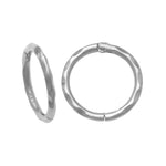 14K Solid Gold Hammered Texture Hoops – Anygolds