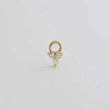 14K Solid Gold Trinity Diamond Charm – Anygolds