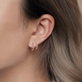 14K Solid Gold Rope Chain Huggie Hoop Earrings (Singe, Pair) – Anygolds