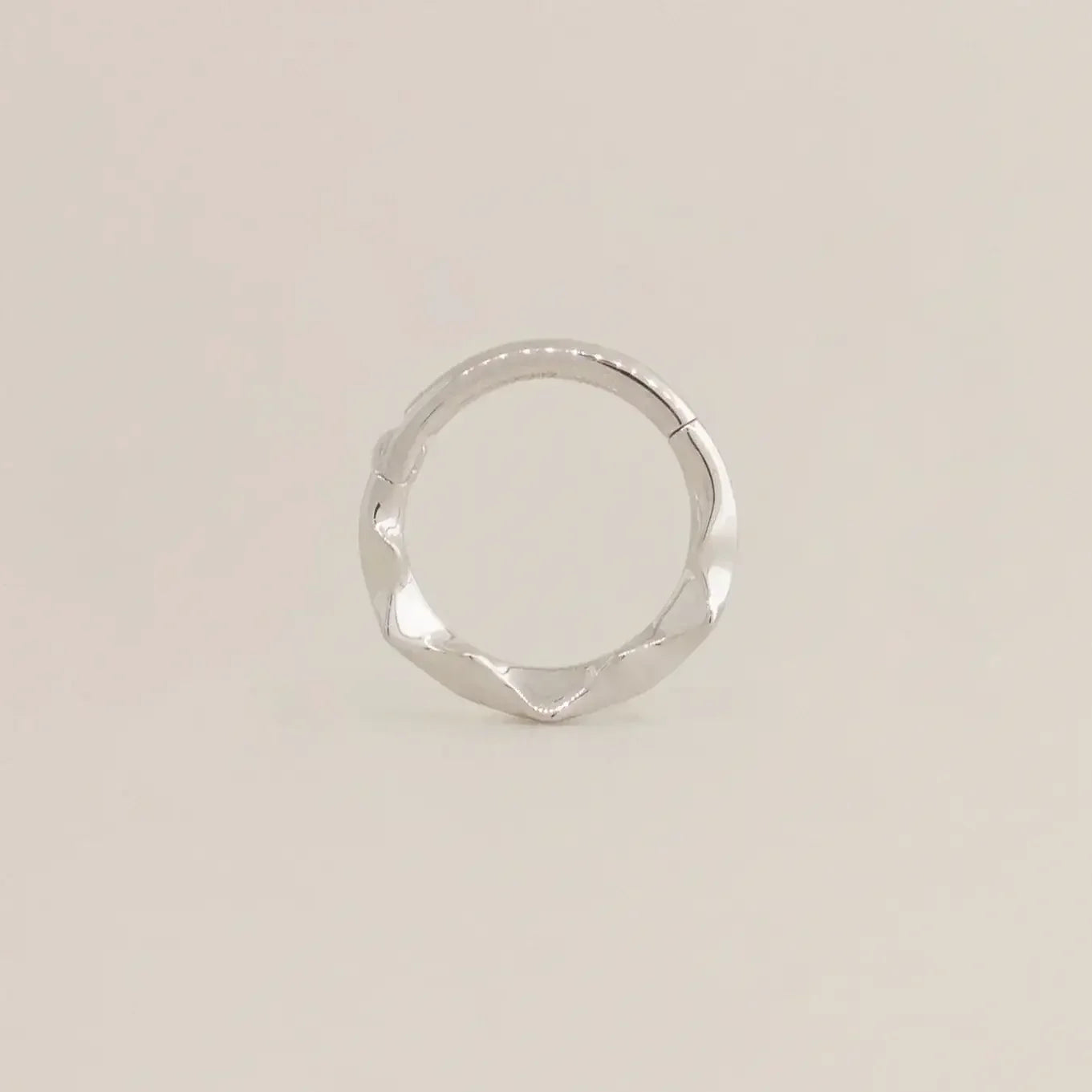 14K Solid Gold Wrinkled Clicker Hoop – Anygolds