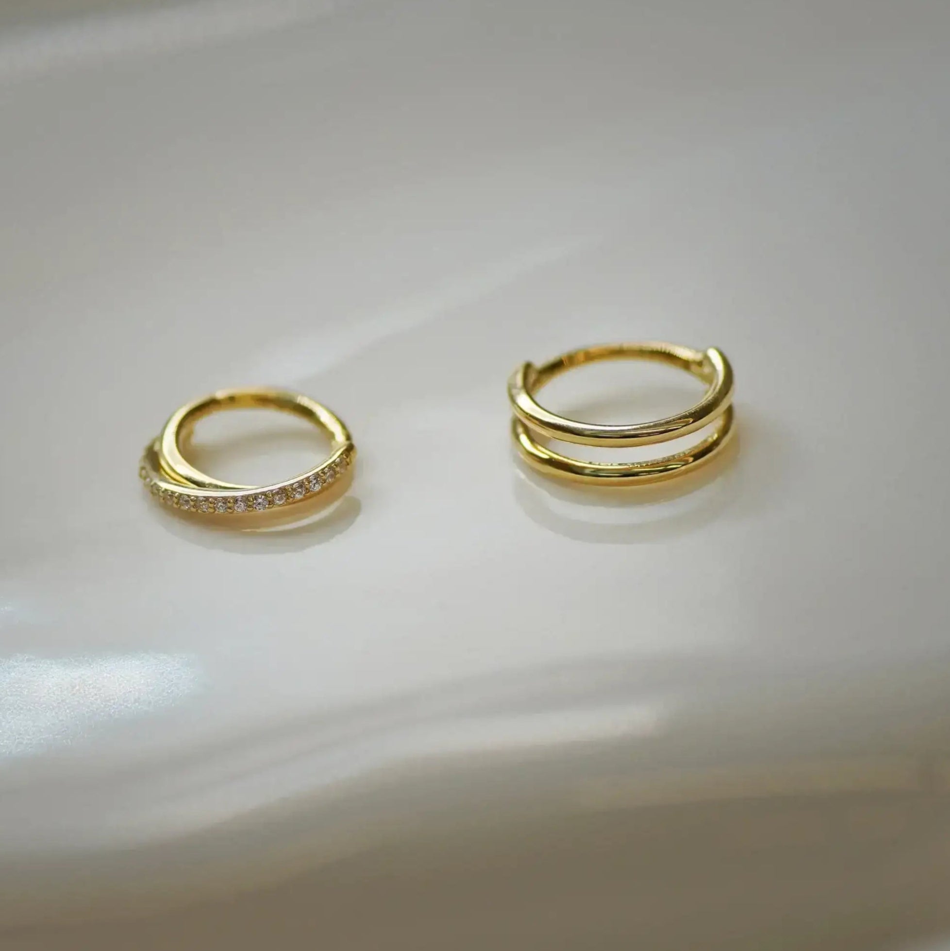 Pavé Crossover Clicker Hoop - Anygolds