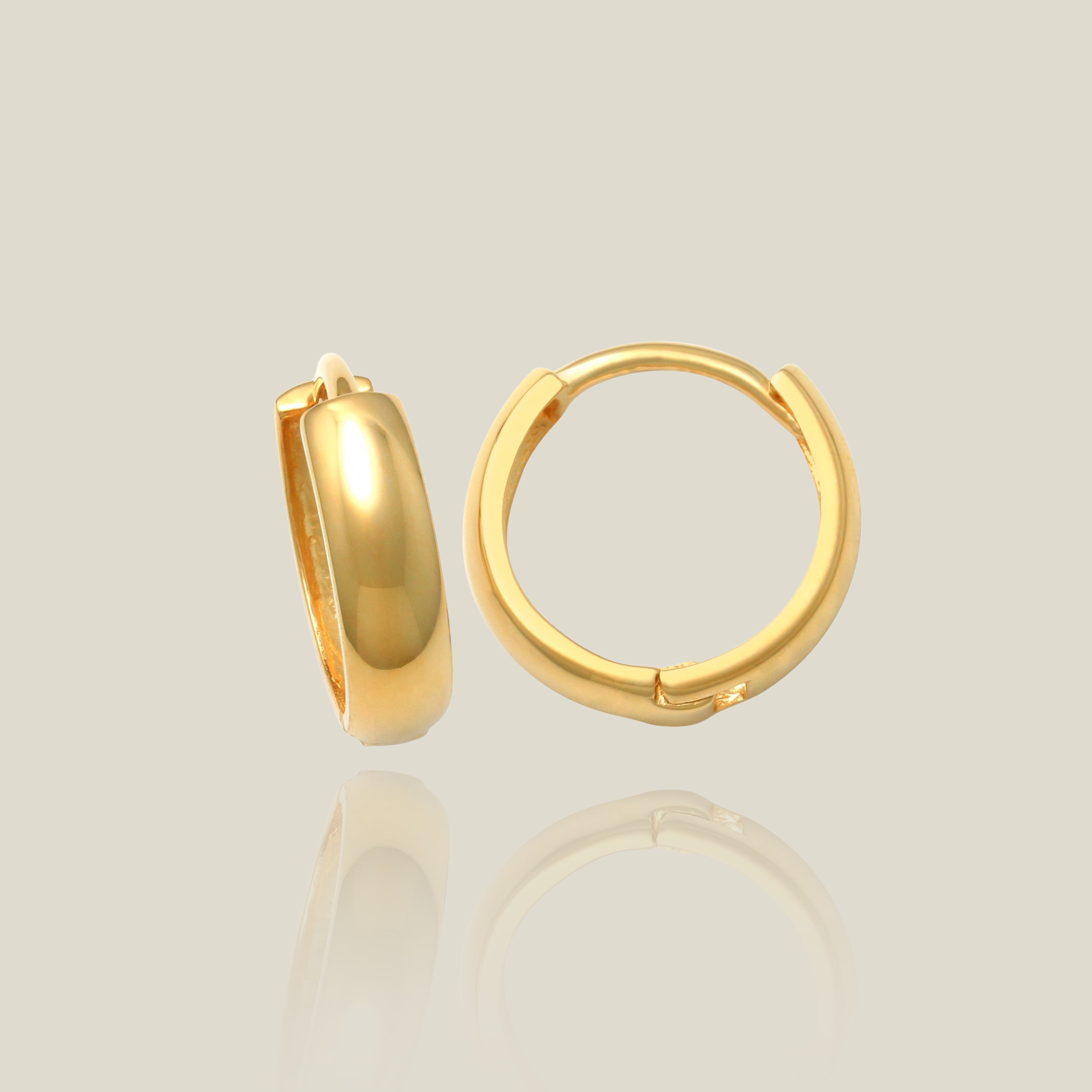 Plain Bold Hoop Earrings - Anygolds