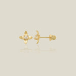 Forsythia Flower Stud Earrings - Anygolds