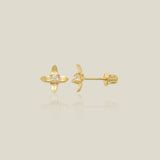 Forsythia Flower Stud Earrings - Anygolds