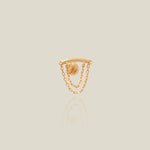 Curved Bar & Double Chain Stud (Internal Thread) - Anygolds