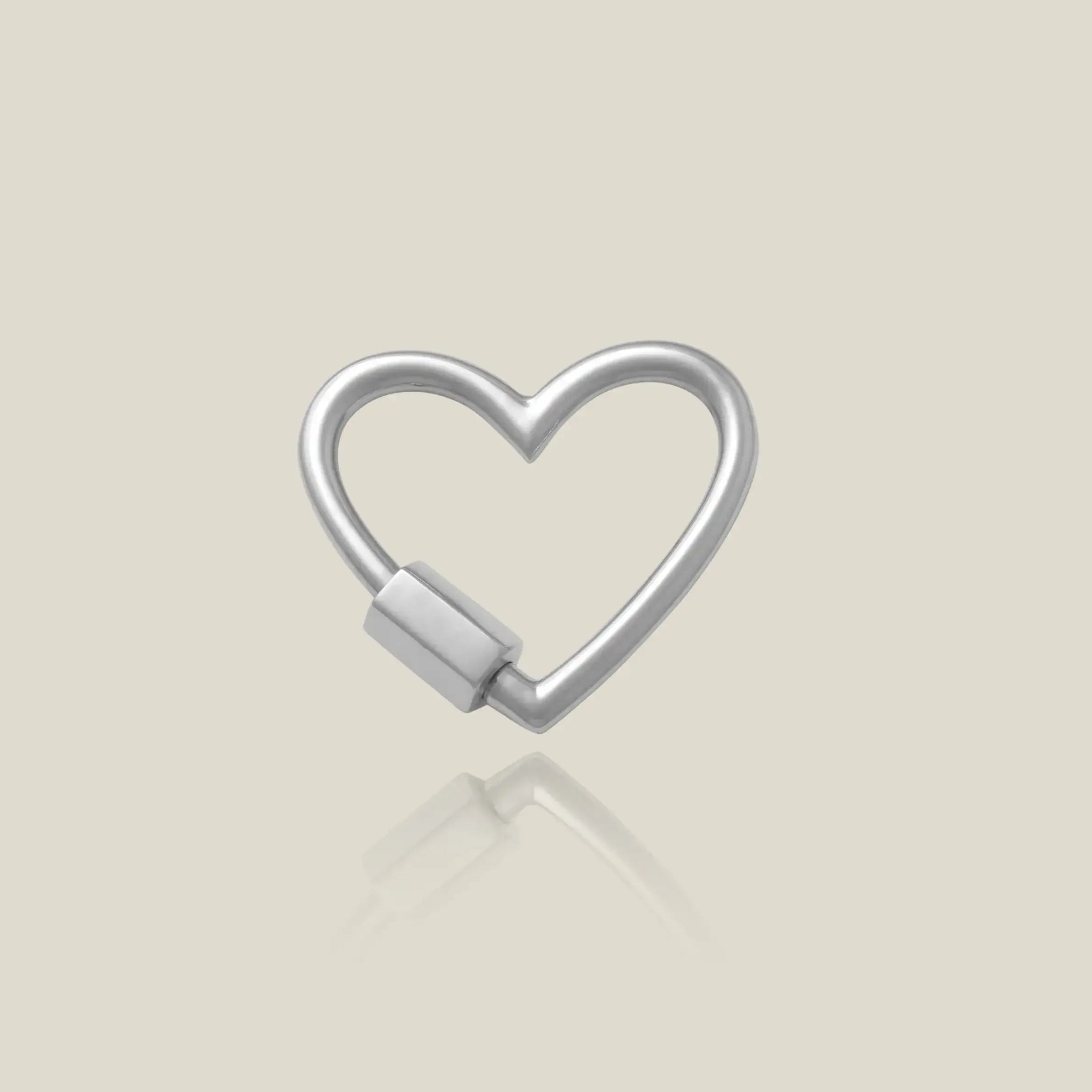 14K Solid Gold Heart Screw Connector – Anygolds