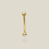 CZ Ball Curved Barbell - Anygolds