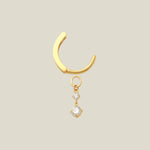 CZ Dangle Navel Clicker Ring - Anygolds