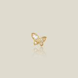 Clear CZ Butterfly Stud