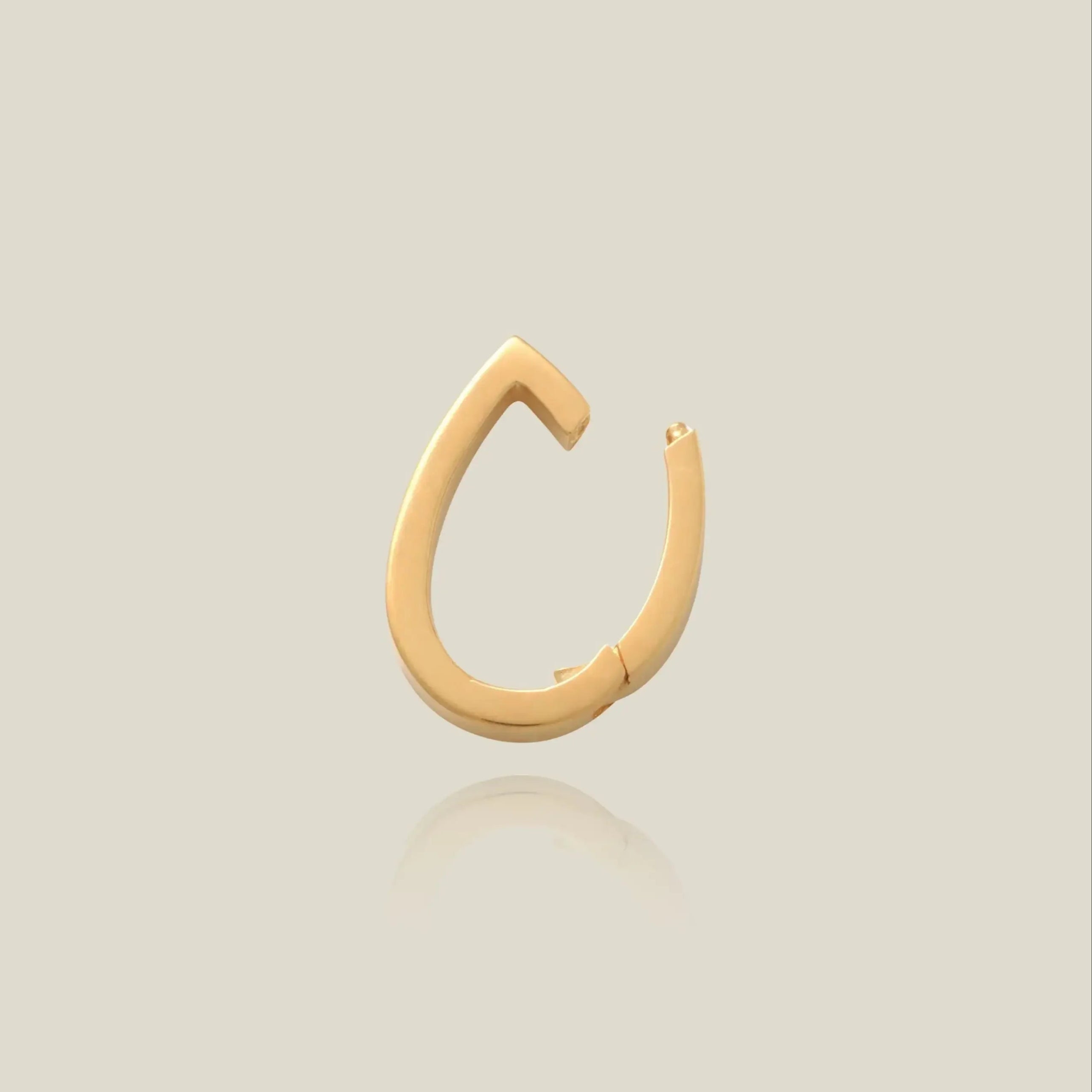 14K Solid Gold Teardrop Clicker Connector – Anygolds
