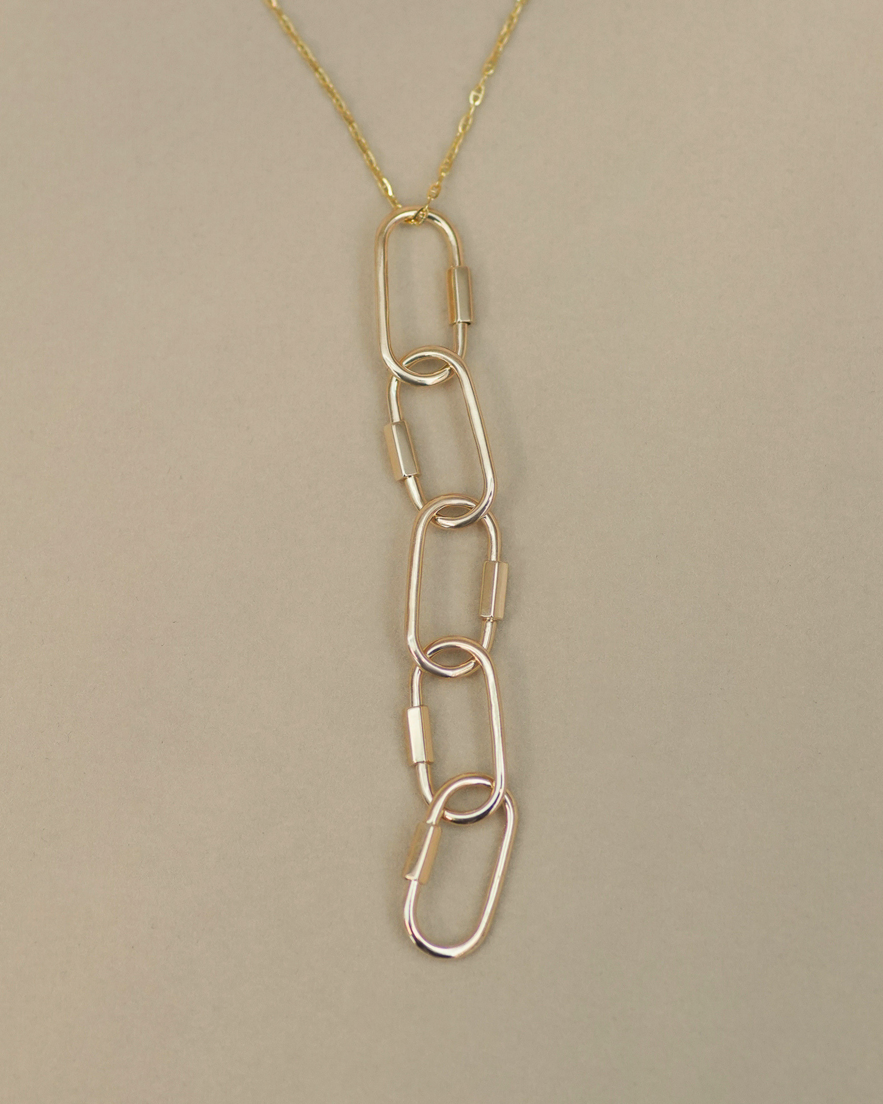 14K Solid Gold Oval Carabiner Screw Connector – Anygolds