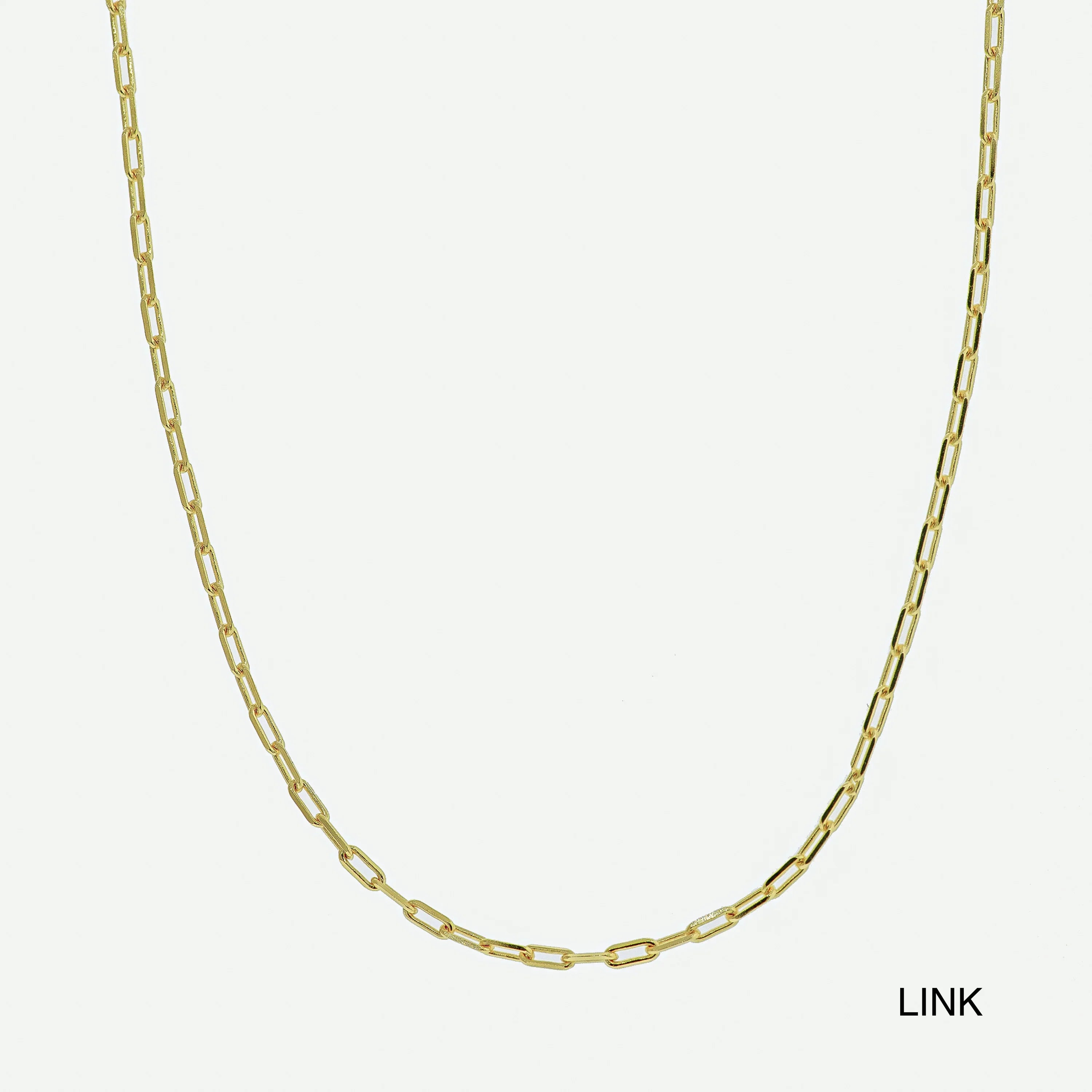 Cadena de collar de oro macizo de 14 quilates
