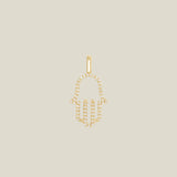 Colgante de diamantes Hamsa