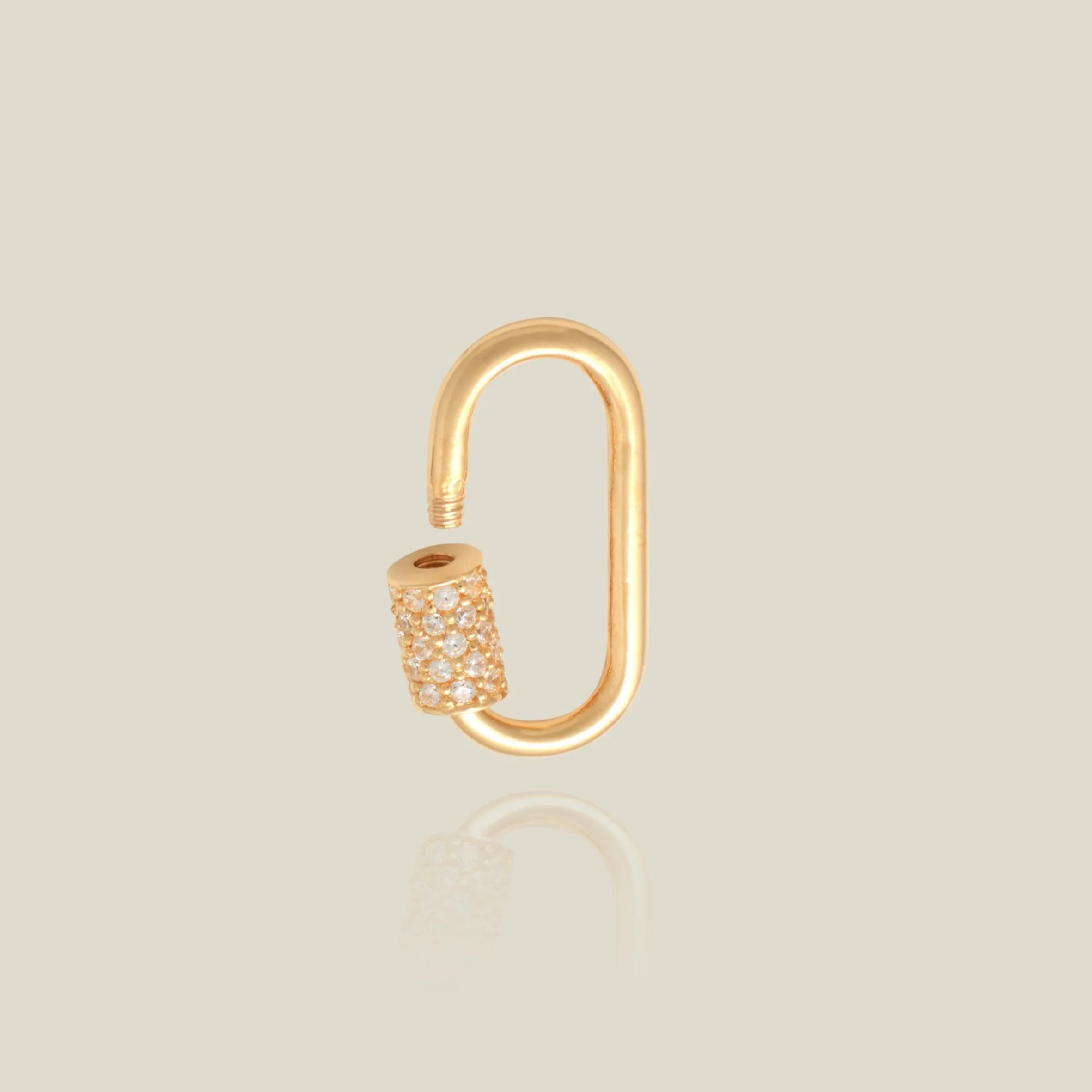 CZ Barrel Oval Carabiner Screw Connector - Anygolds
