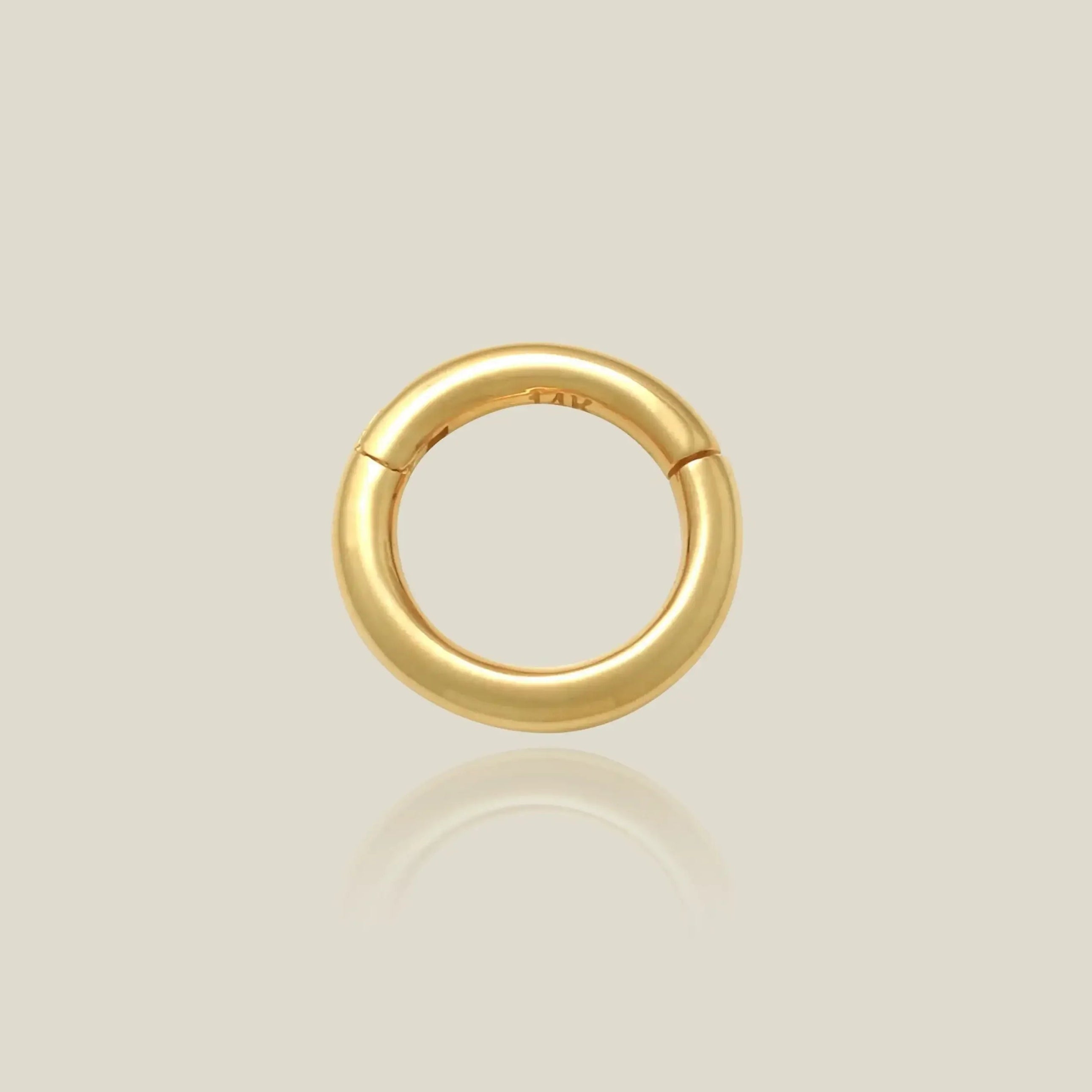 14K Solid Gold Chunky Round Clicker Connector – Anygolds