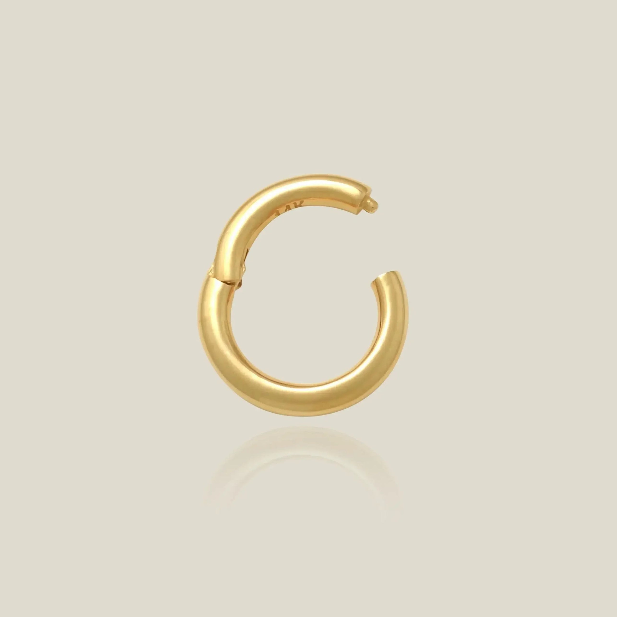 14K Solid Gold Chunky Round Clicker Connector – Anygolds