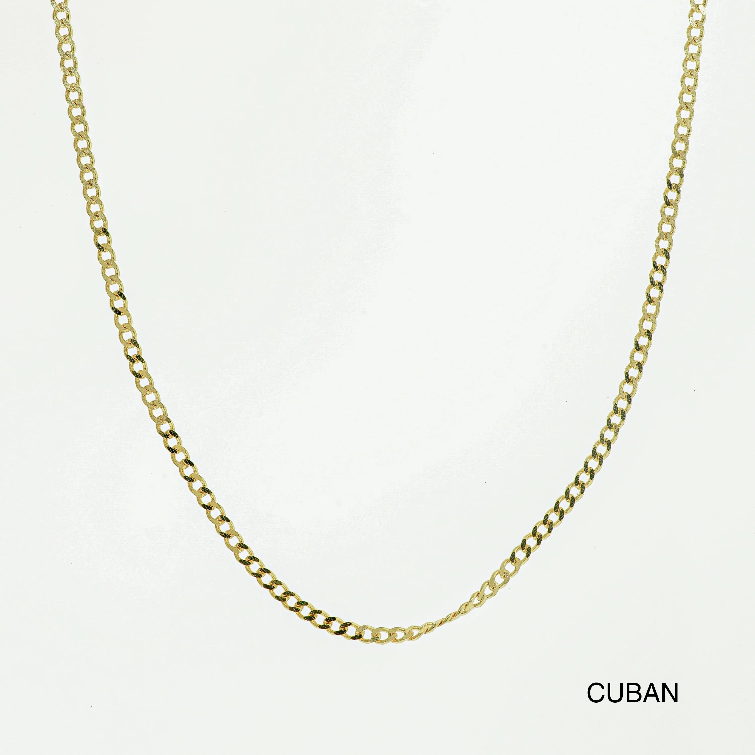 Cadena de collar de oro macizo de 14 quilates