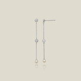 Pearl Chain Drop Earrings