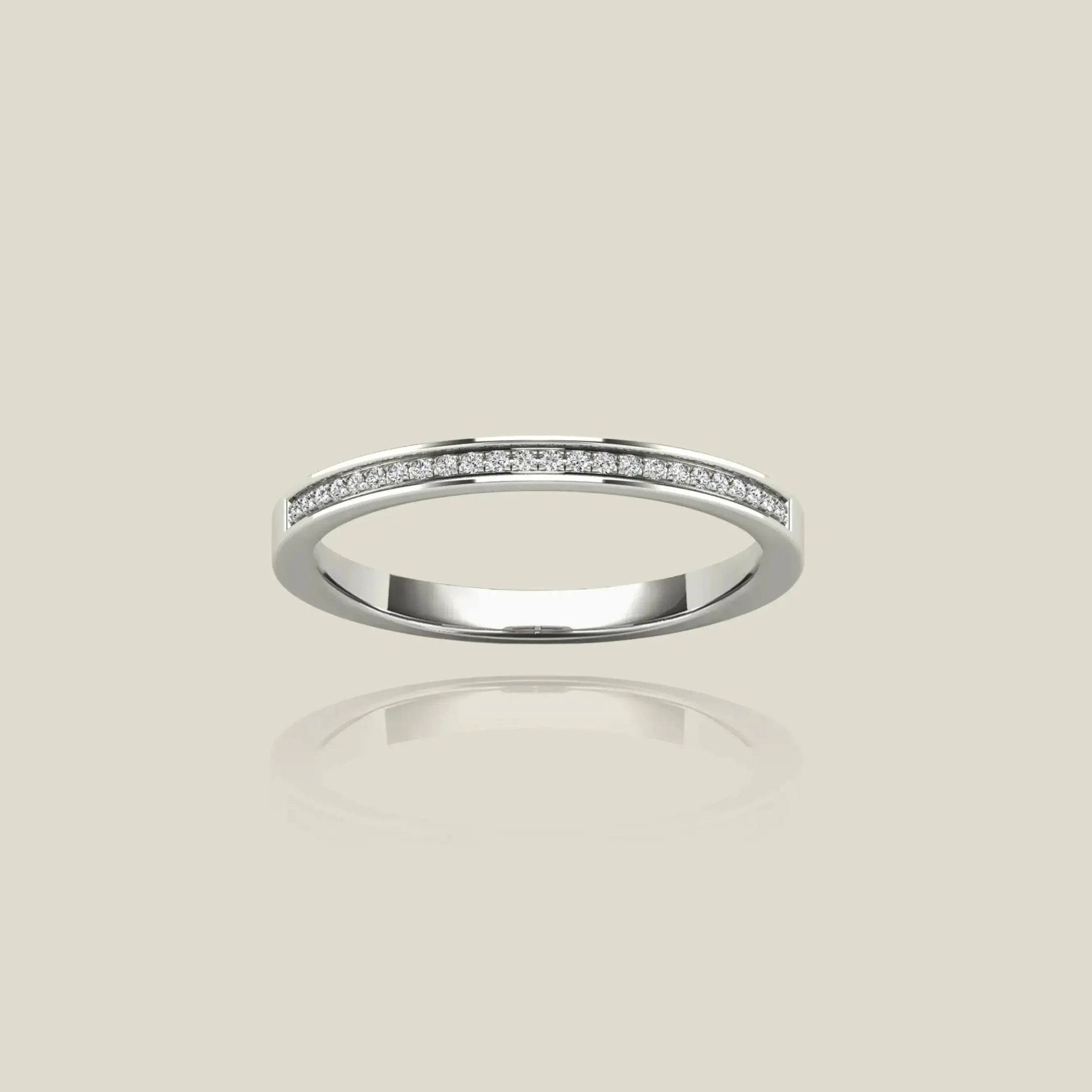 14K Solid Gold Channel-Set Diamond Ring – Anygolds