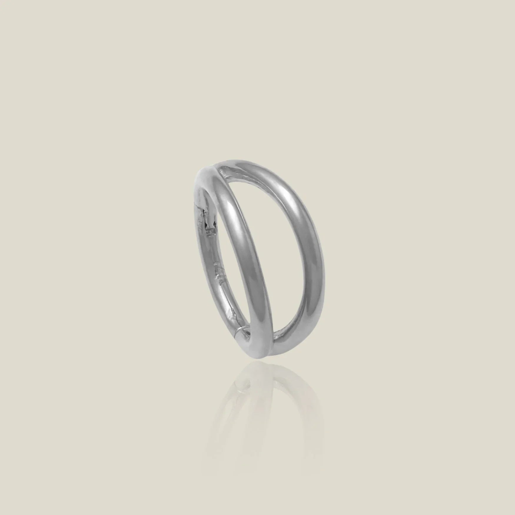 Double Hoop Septum Ring - Anygolds