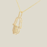 Hamsa Diamond Pendant - Anygolds