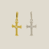 Diamond Gothic Cross Pendant - Anygolds