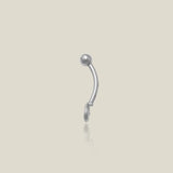 Teardrop Stone Curved Barbell - 16G