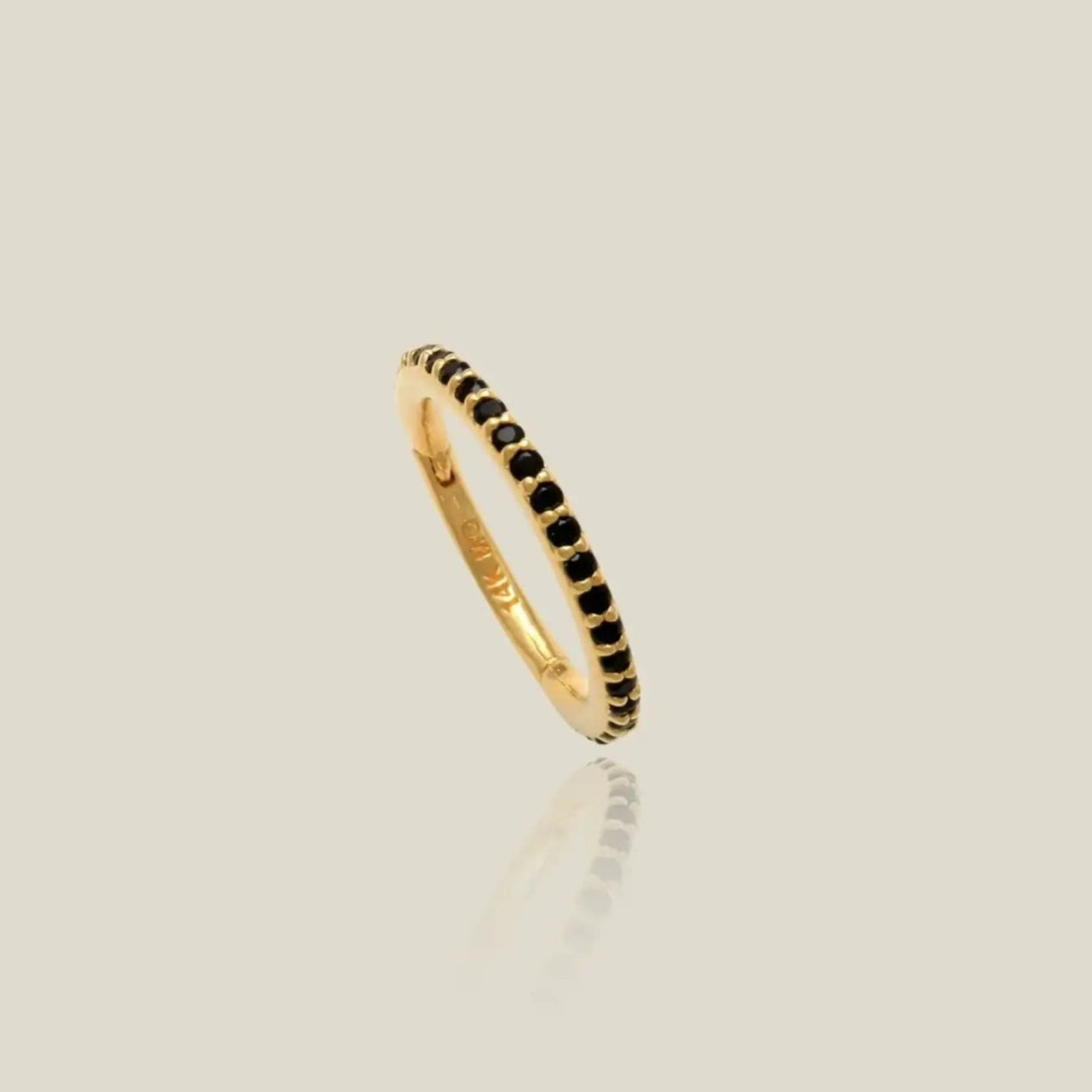 Black Eternity Hoop - Anygolds