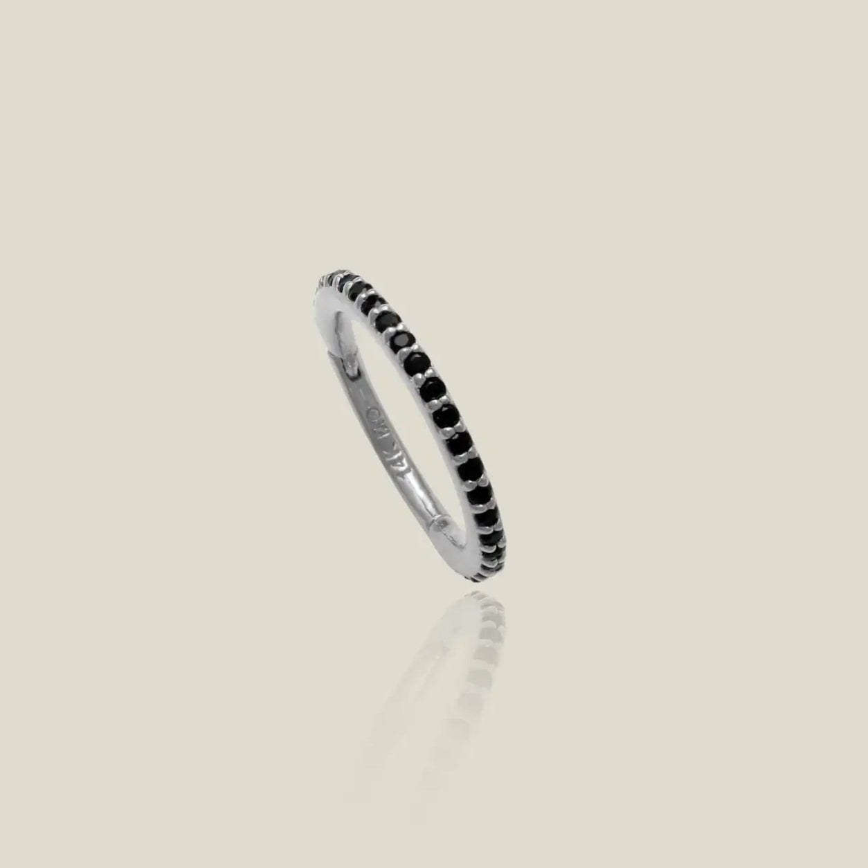 Black Eternity Hoop - Anygolds