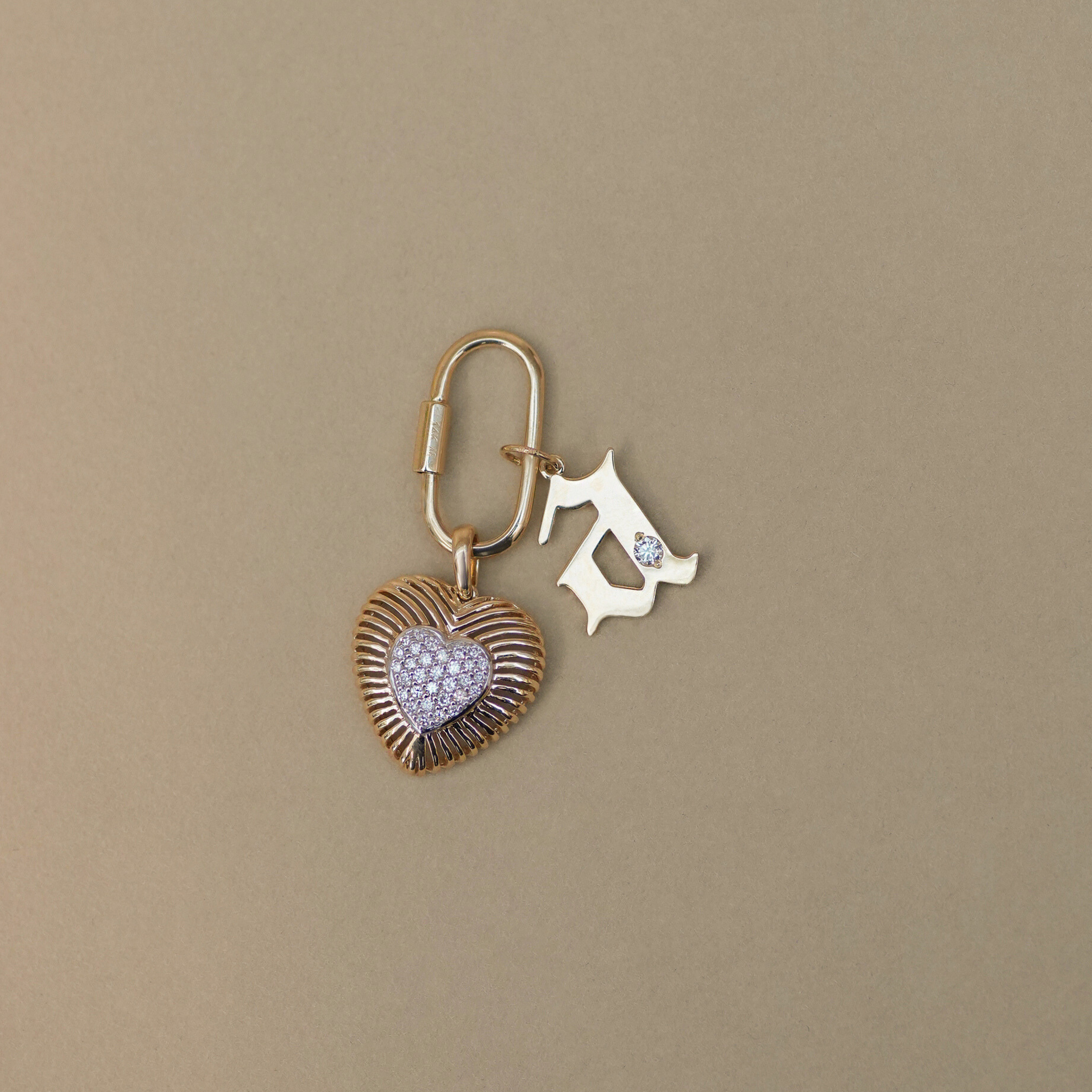 14K Solid Gold Oval Carabiner Screw Connector – Anygolds