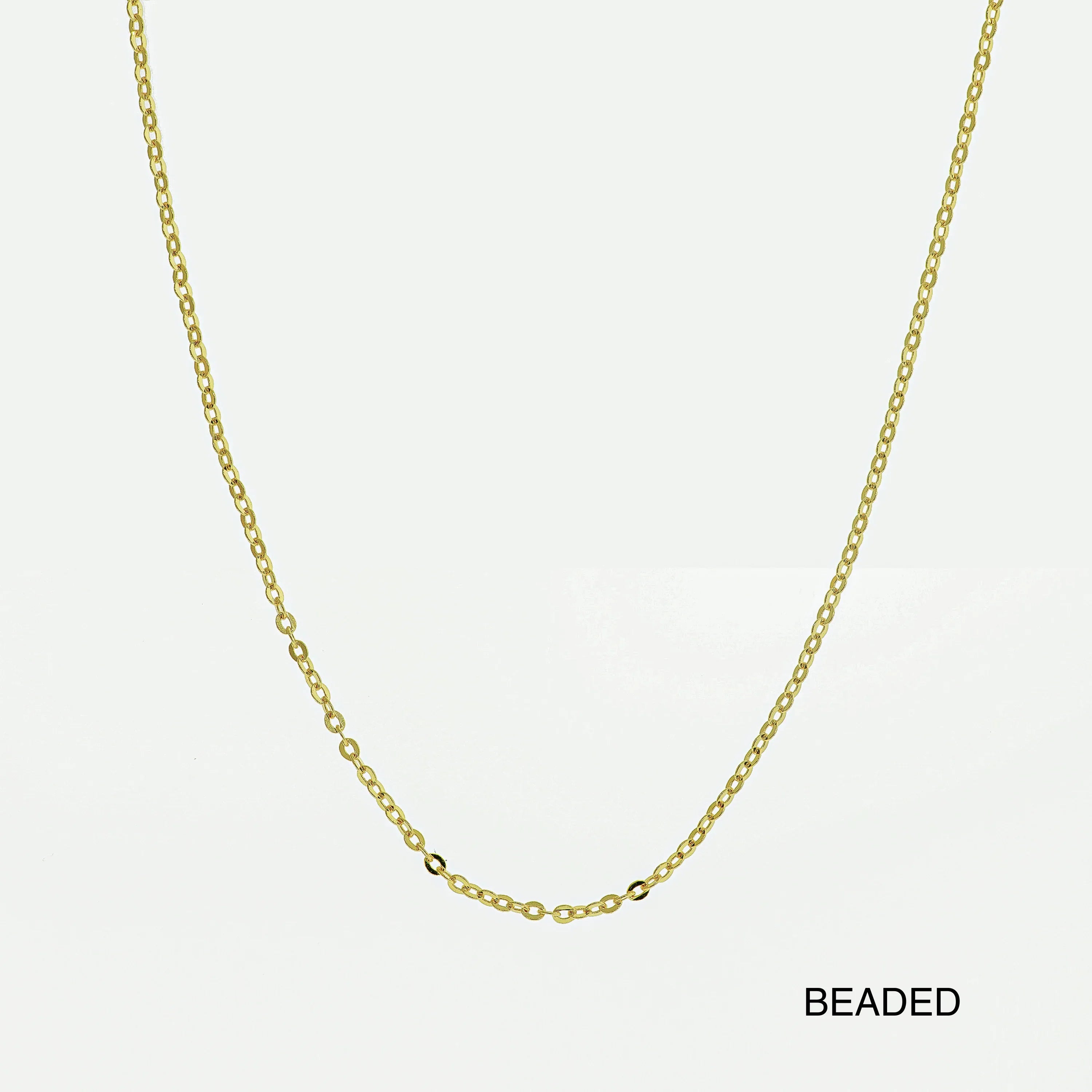 Cadena de collar de oro macizo de 14 quilates
