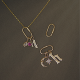 Diamond Gothic Initial Pendant