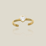 Single Heart CZ Ear Cuff - Anygolds