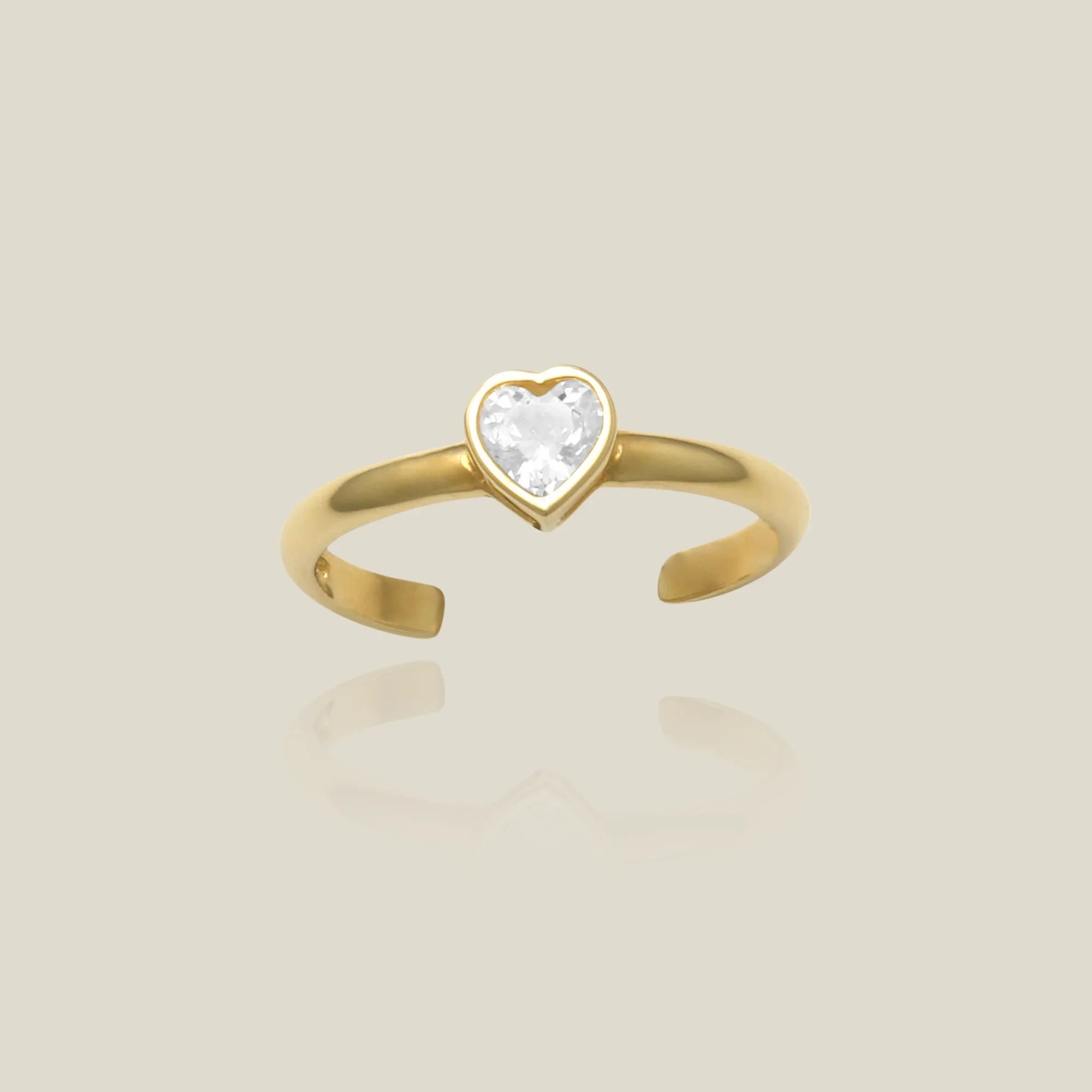 Single Heart CZ Ear Cuff - Anygolds
