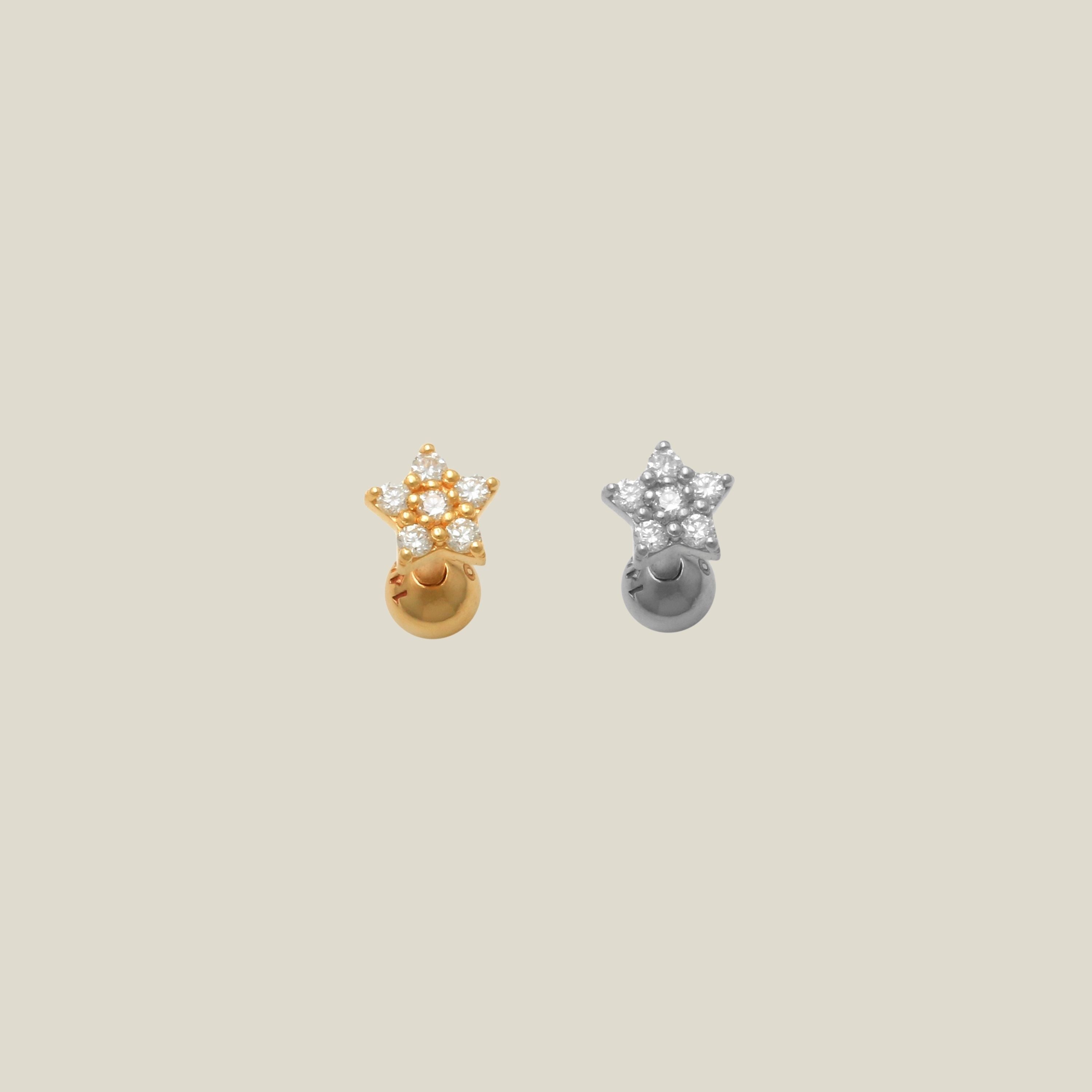 Petite Diamond Stud Set (Star, Round, Moon) - Anygolds