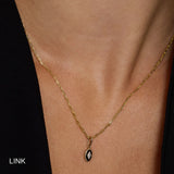 Cadena de collar de oro macizo de 14 quilates