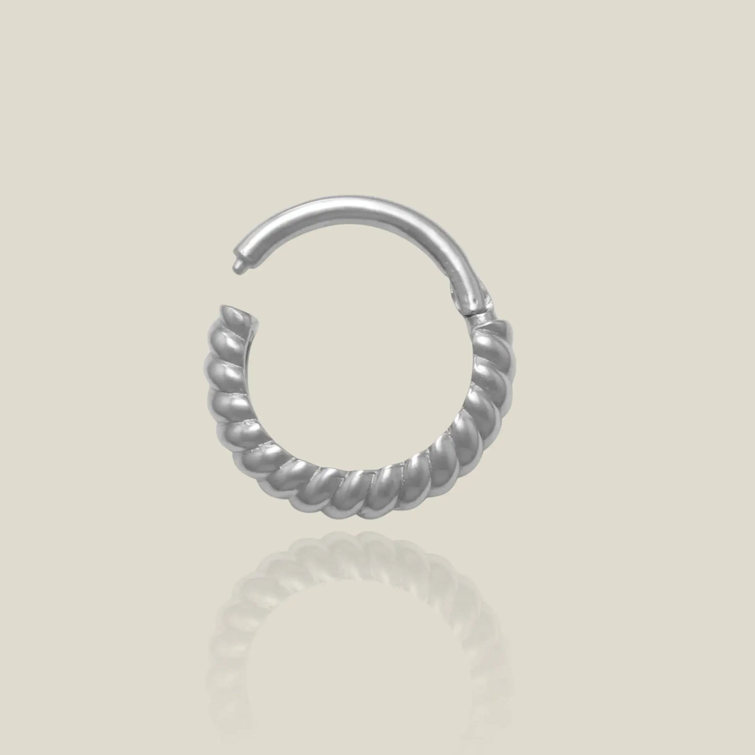 Twisted Rope Clicker Hoop - Anygolds